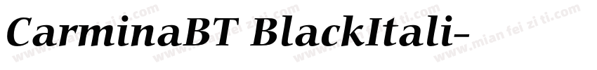 CarminaBT BlackItali字体转换